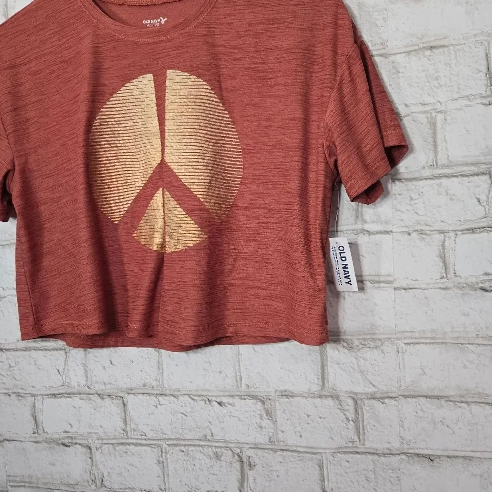 NWT Old Navy Active peace sign tee